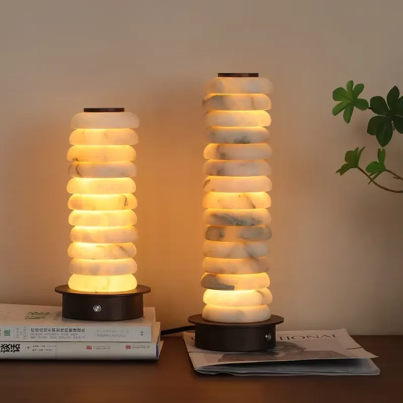 Solar Lamp - High End Designer Spanish Marble Desk