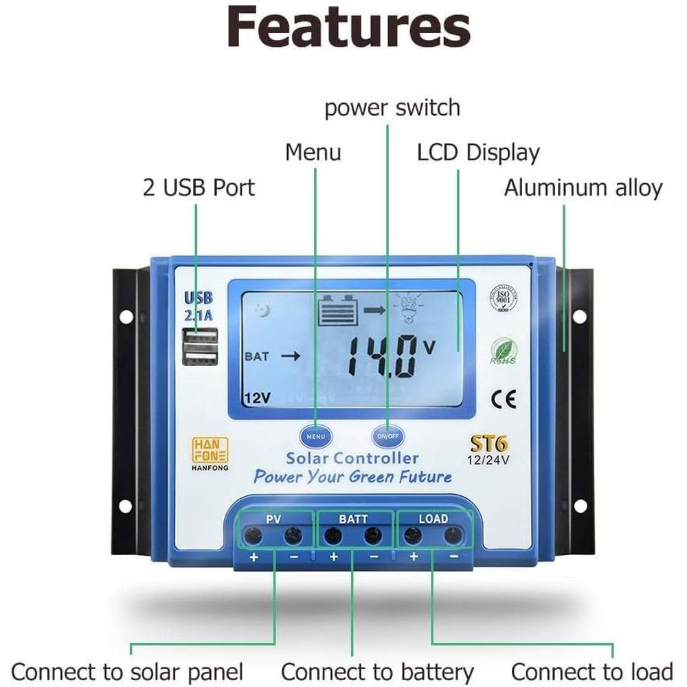 60A Solar Charge Controller 12 - Charge Controller Solar review and price