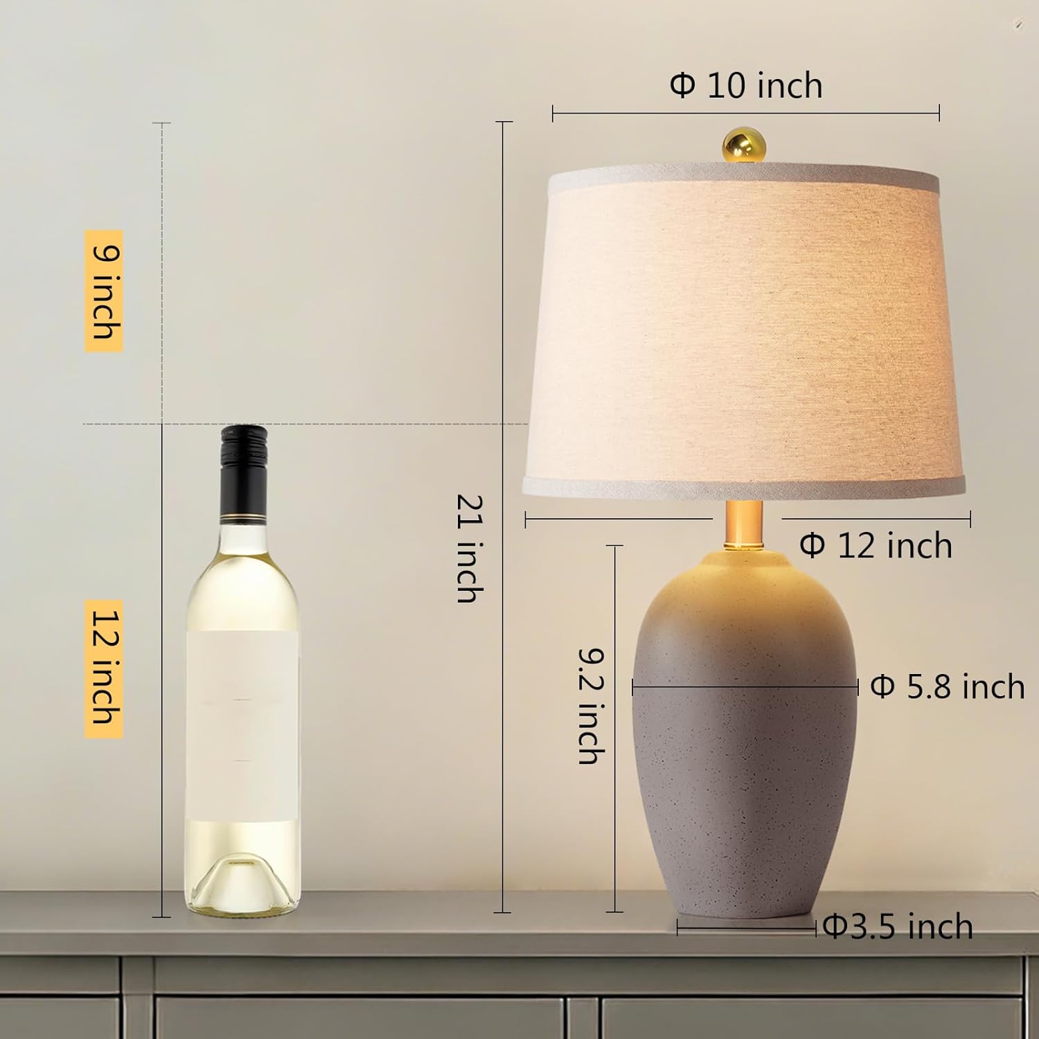Set of 2 Farmhouse Ceramic Sma - Solar Lamp review and price